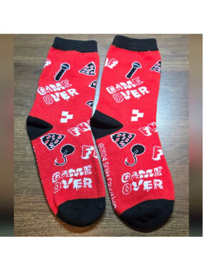2024 Scott Cawthon FANF Five Nights At Freddies Game Over Red Casual Socks